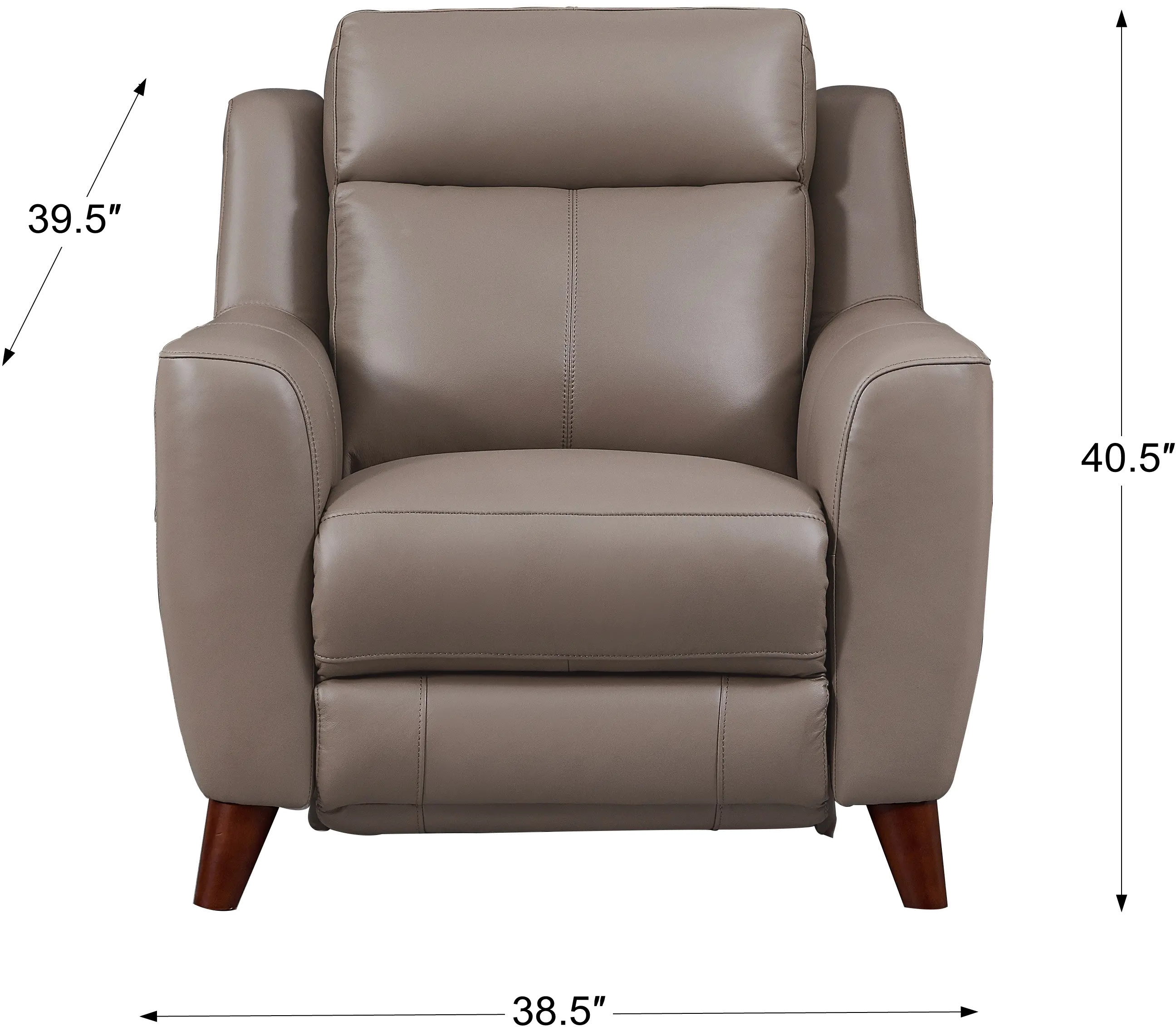 Fresno Taupe Leather 3 Piece Power Reclining Set-5