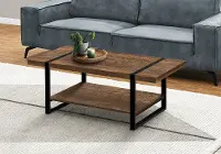 Industrial Reclaimed Brown Coffee Table with Metal