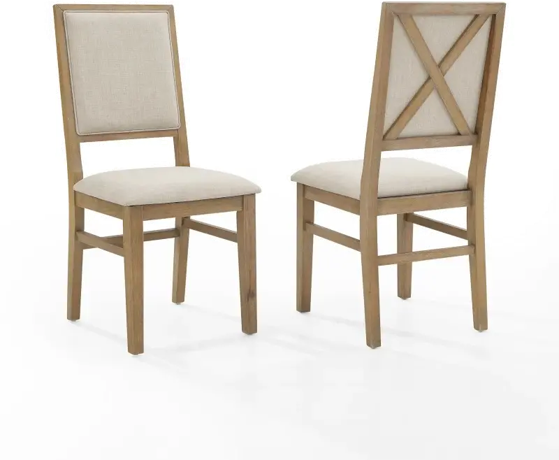 CF501317-RB Joanna Cream Upholstered Dining Chair, Set of 2-1
