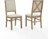 CF501317-RB Joanna Cream Upholstered Dining Chair, Set of 2