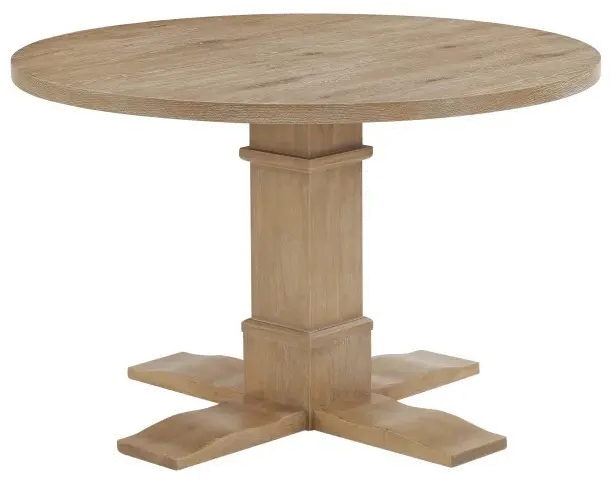 KF13060RB Joanna Rustic Brown Round Dining Table-1