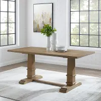 KF13061RB Joanna Rustic Brown Rectangle Dining Table