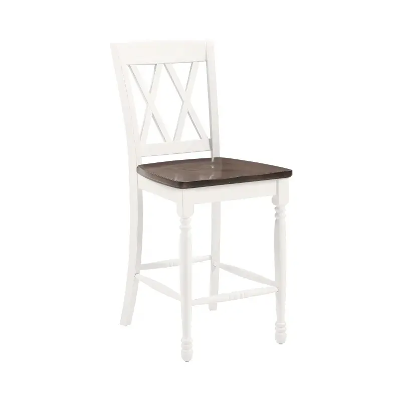 CF501024-WH Shelby White Counter Stools, Set of 2-1