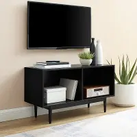 CF1116-BK Liam Medium Black Record Storage Cabinet
