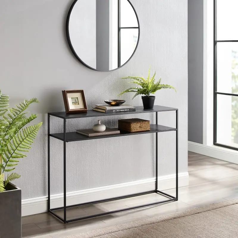 CF1400-MB Braxton Black Sofa Table-1
