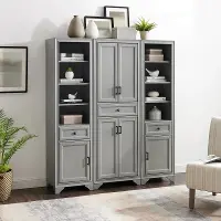 KF33006GY Tara 3 Piece Gray Pantry Set