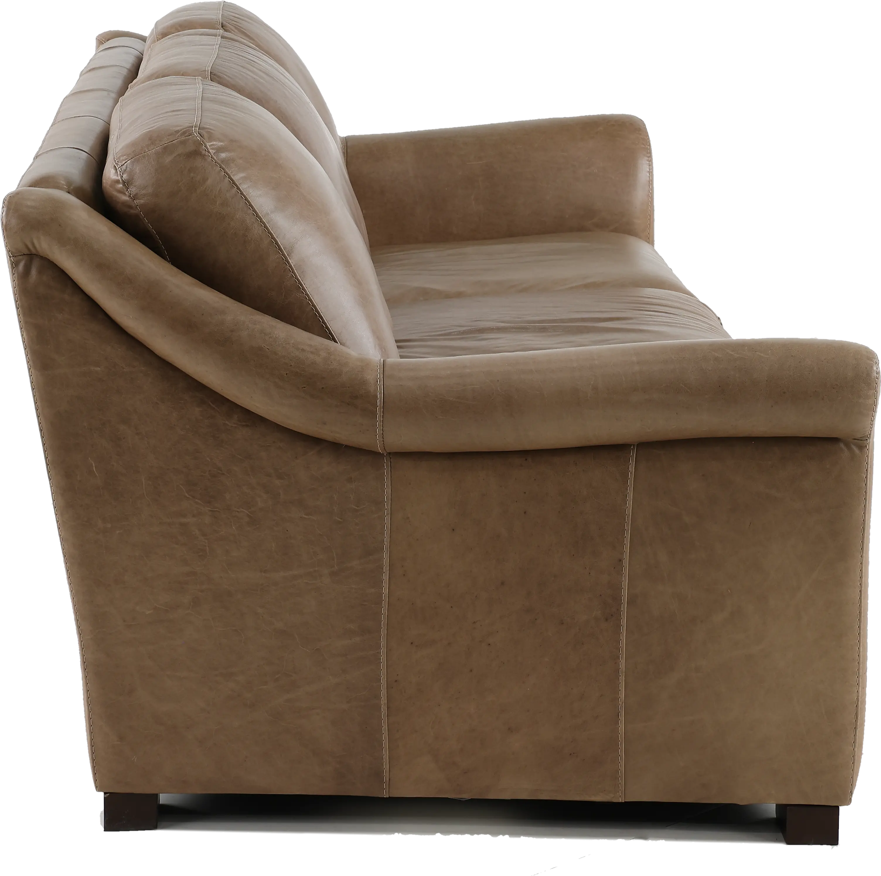 Tex Taupe Leather Sofa-5