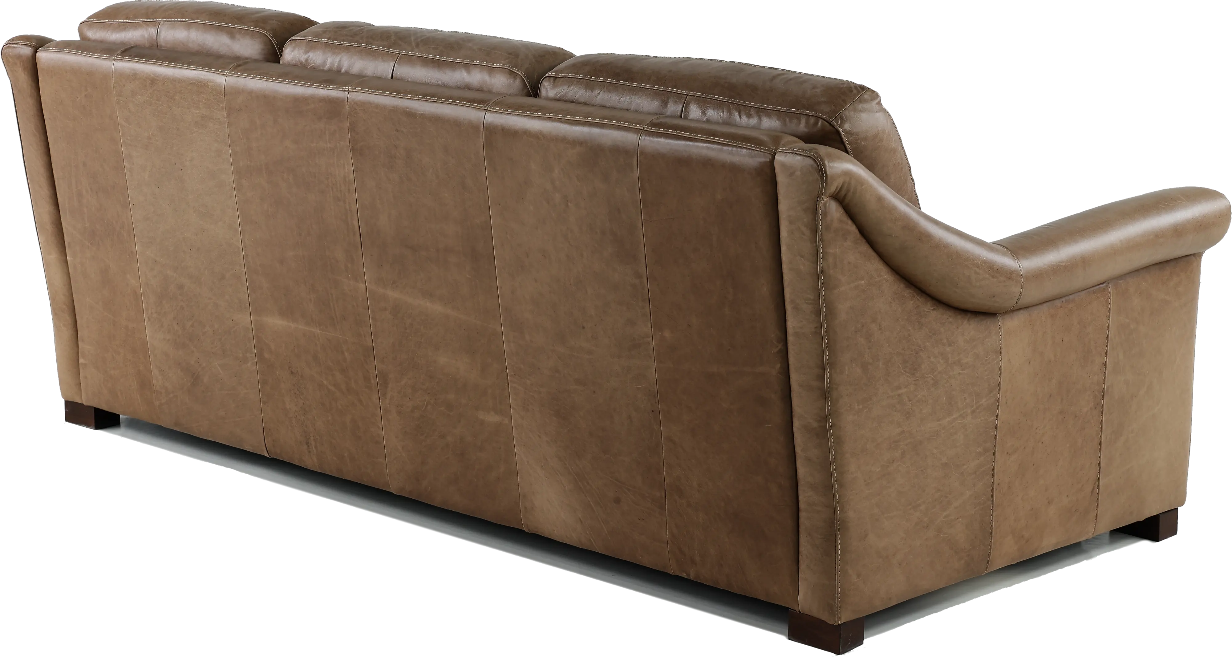 Tex Taupe Leather Sofa-6