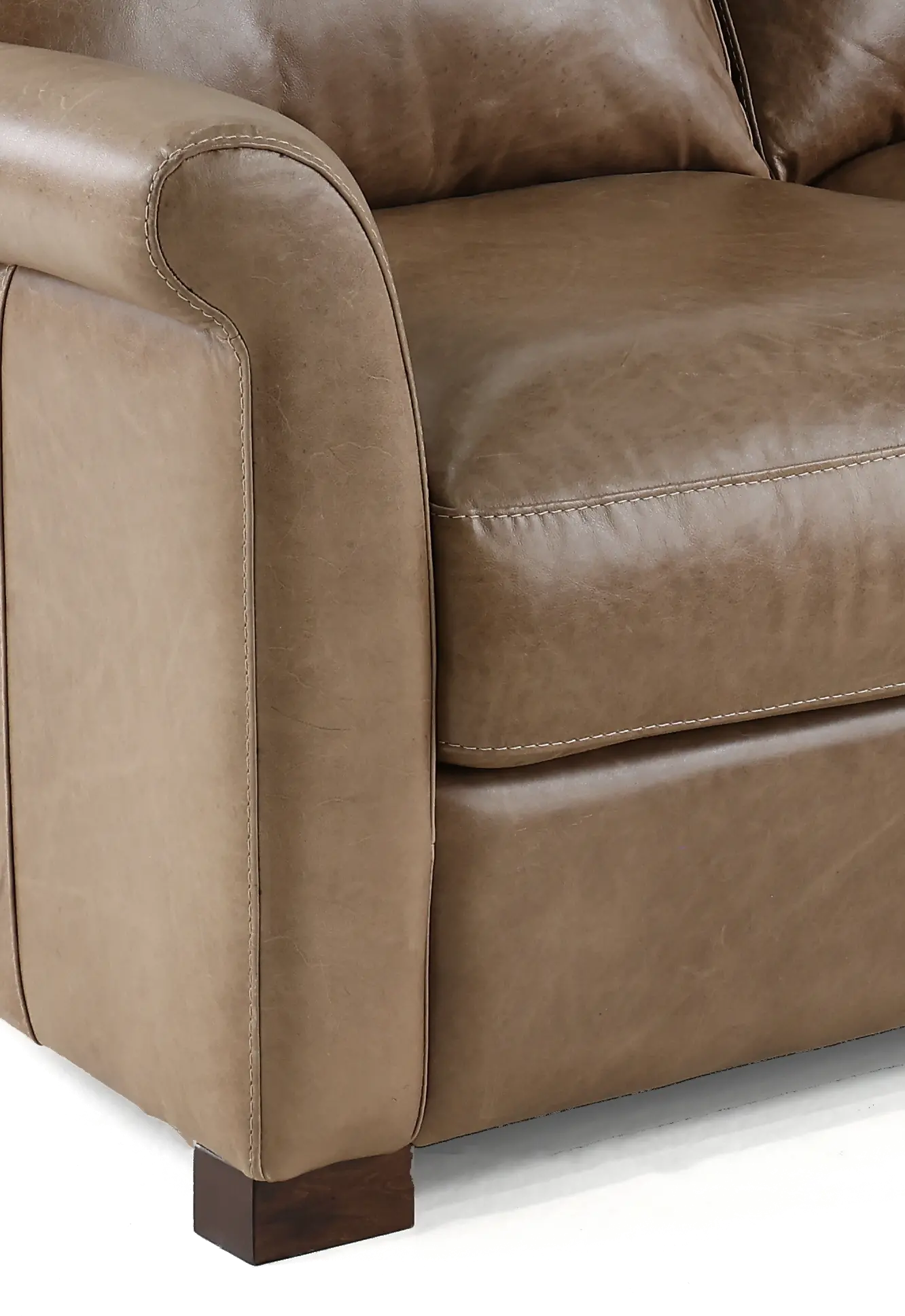 Tex Taupe Leather Sofa-7