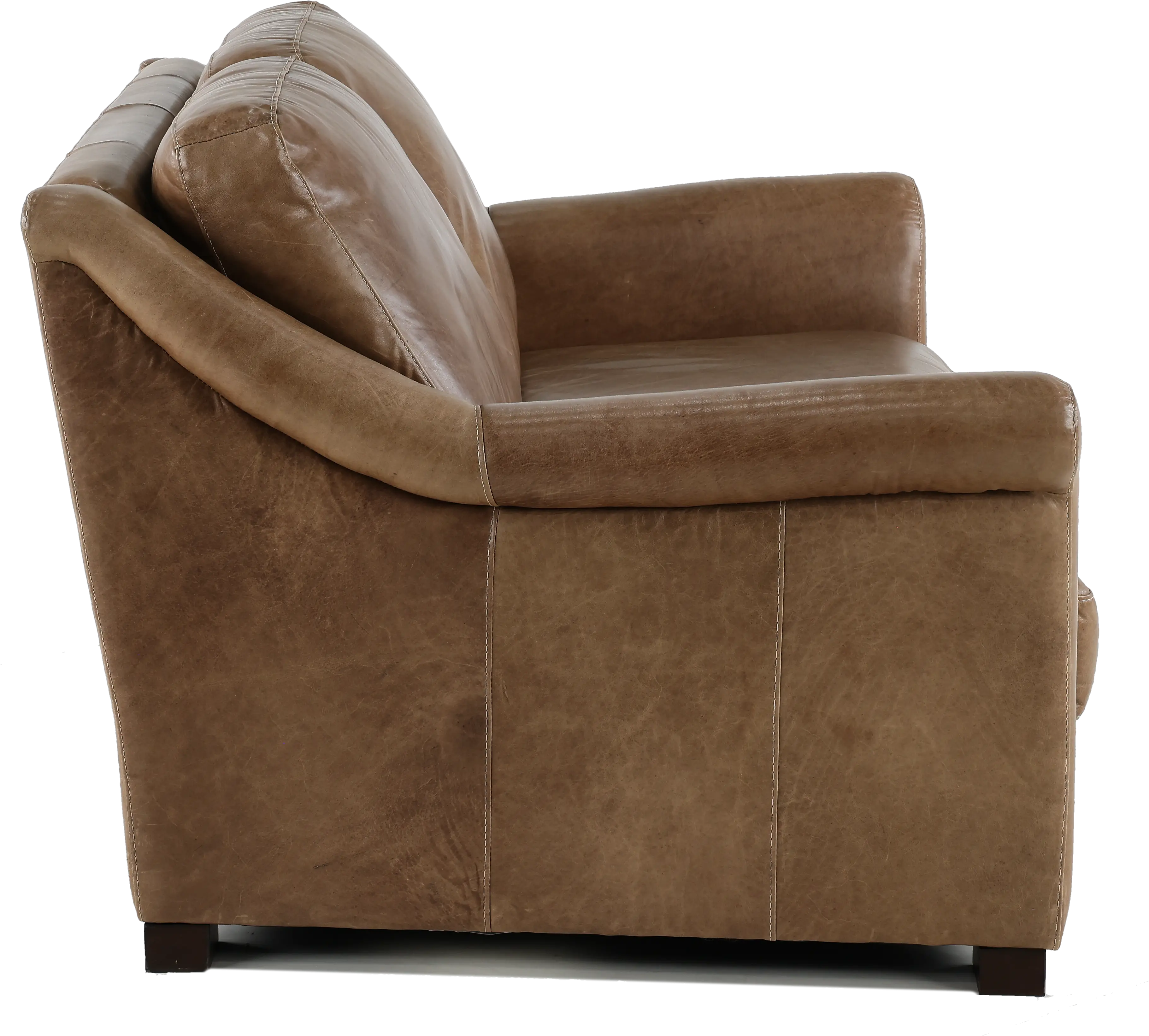 Tex Taupe Leather Loveseat-5