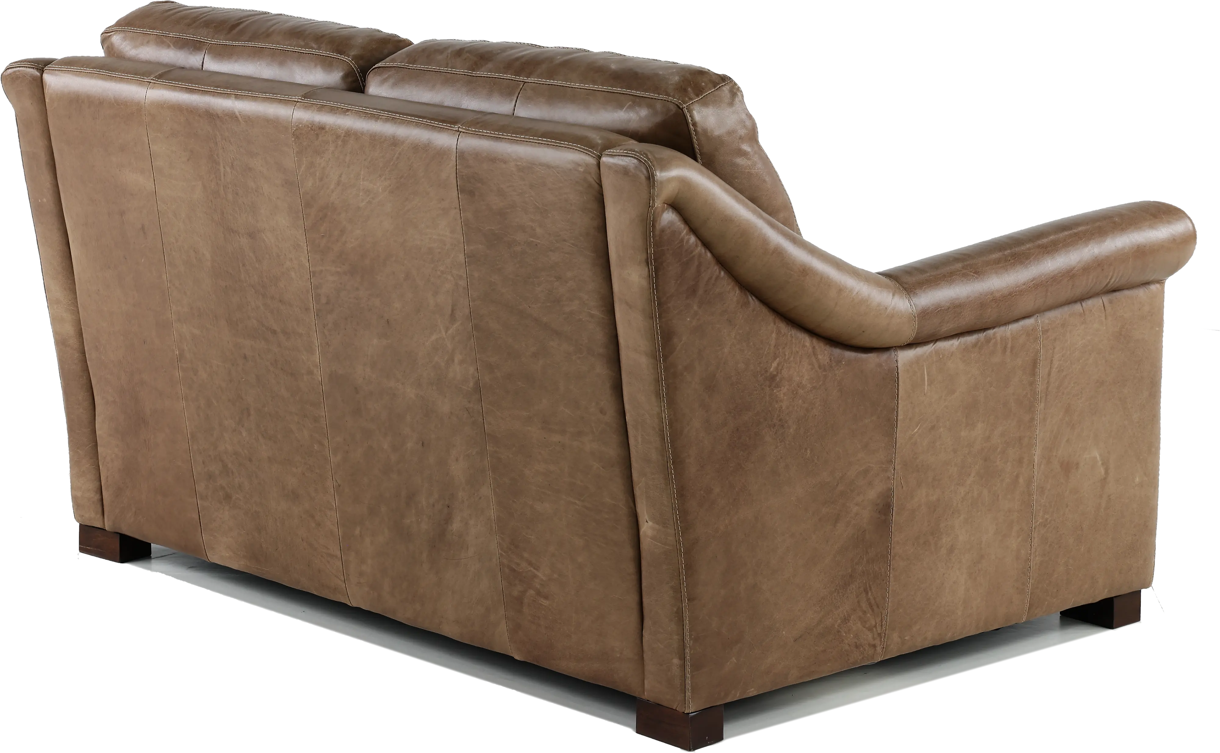 Tex Taupe Leather Loveseat-6