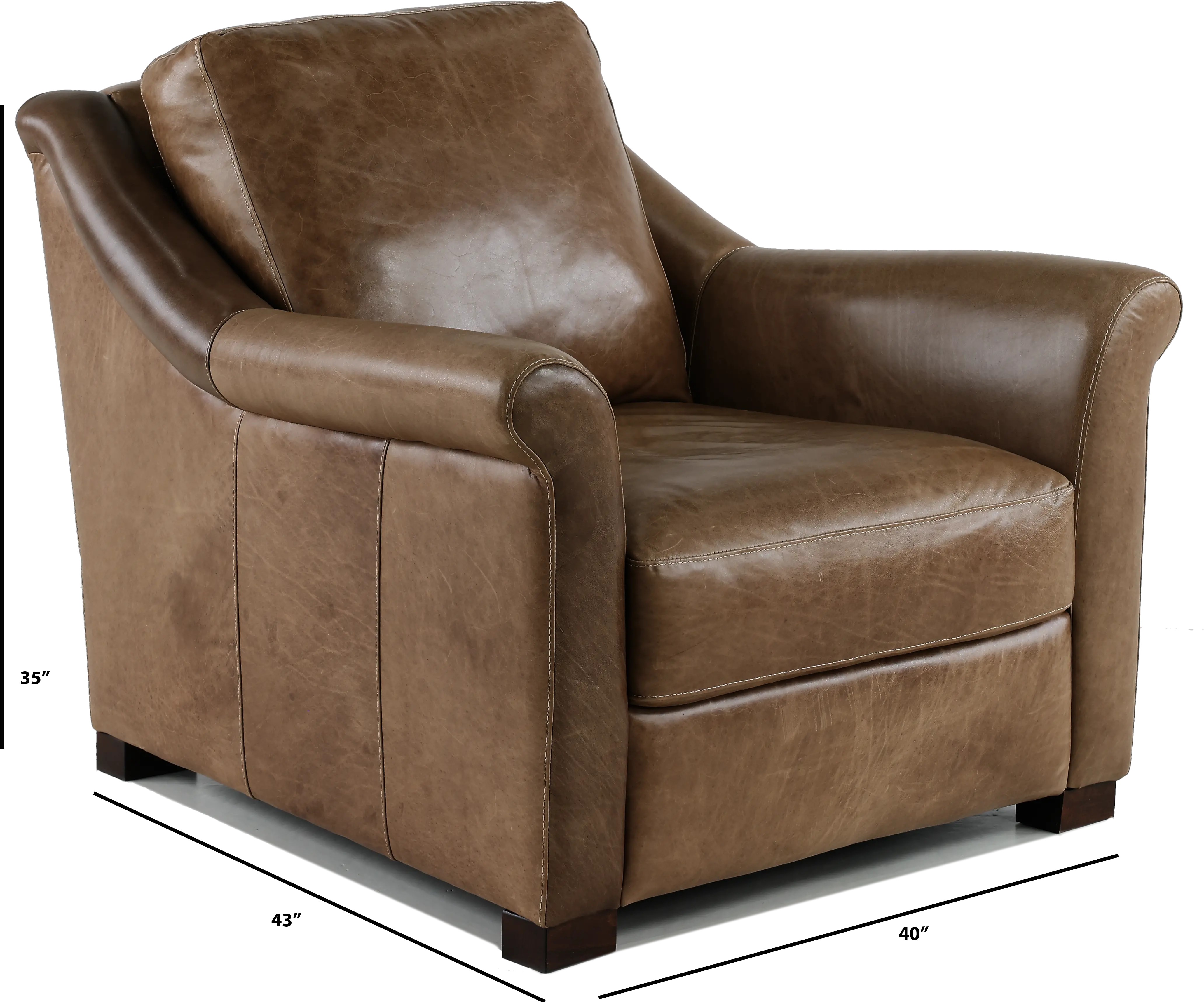 Tex Taupe Leather Chair-3