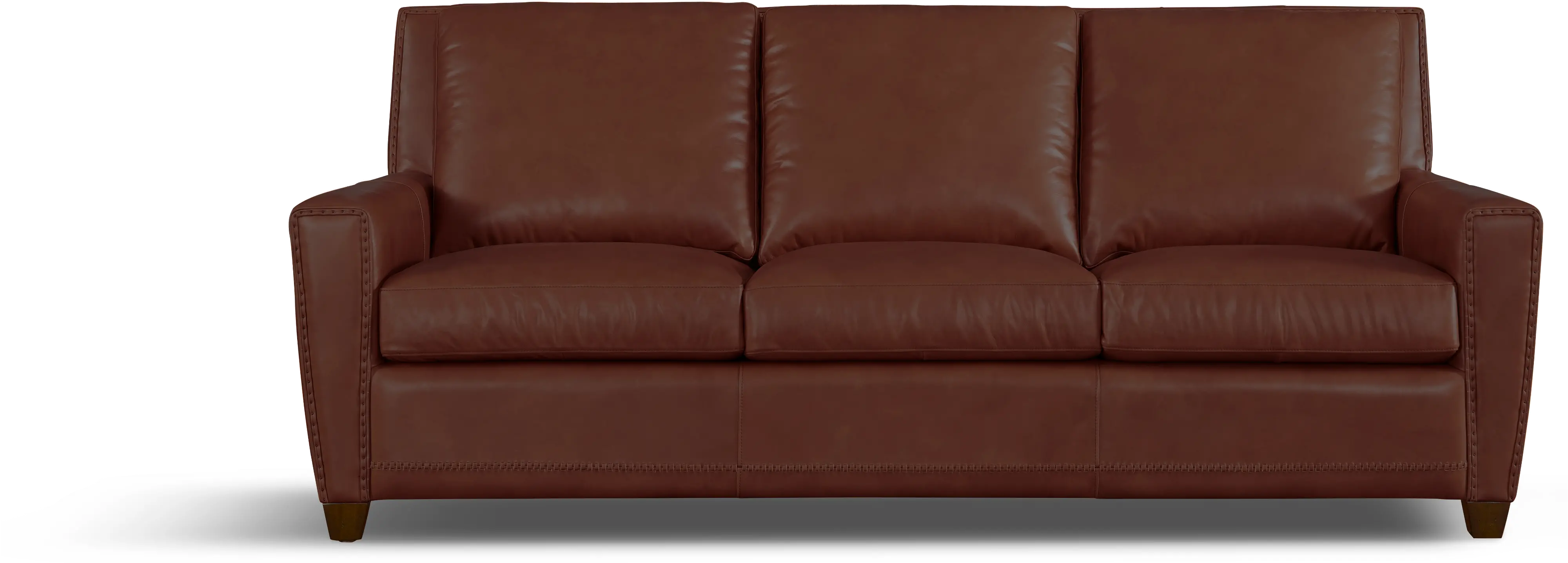 Mendoza Saddle Brown Leather Sofa-1