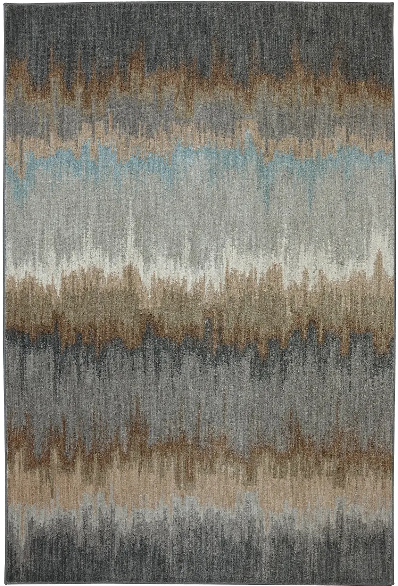 Euphoria 5 x 8 Cashel Abyss Blue and Gray Area Rug