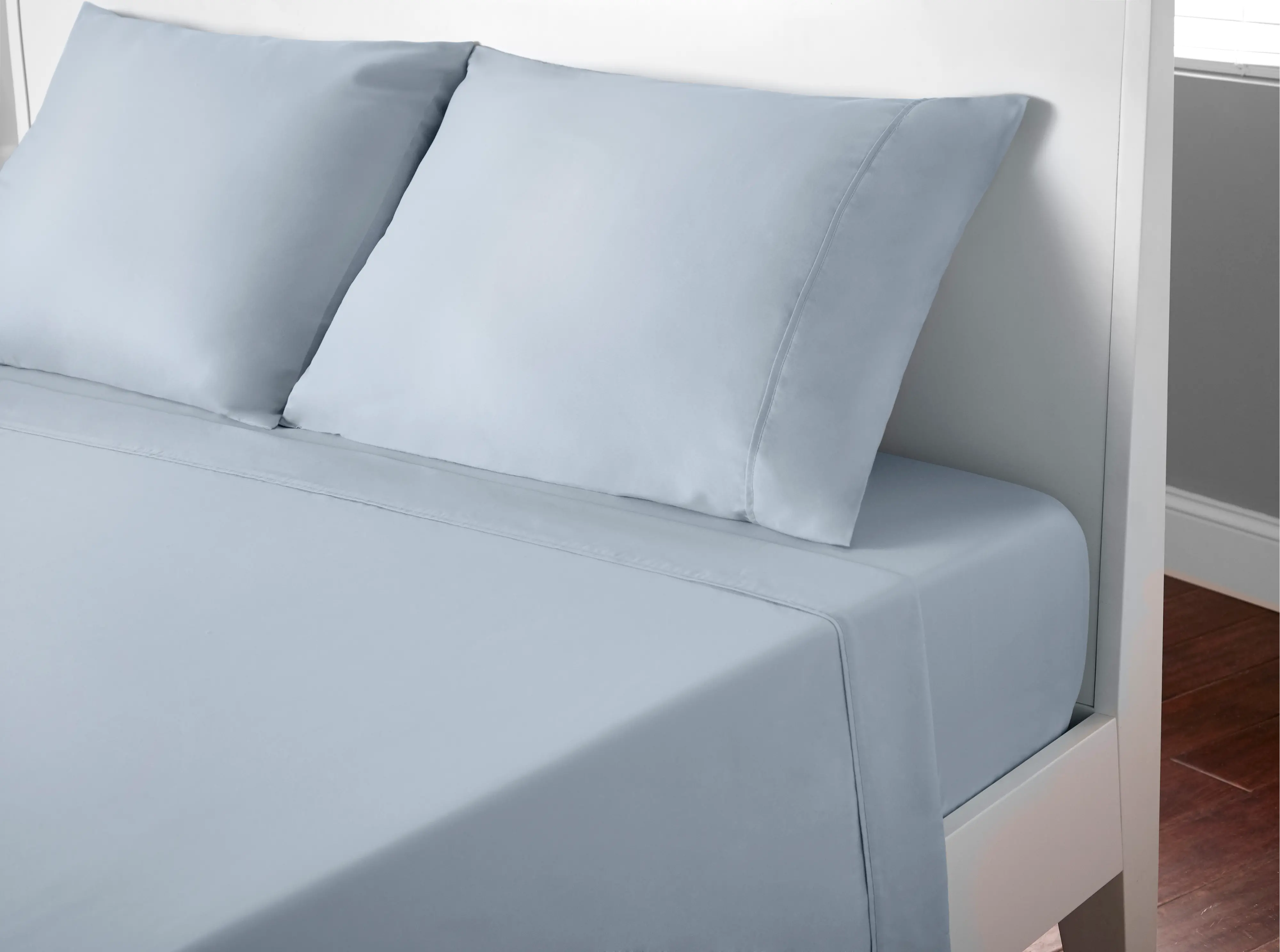 S11TBMX14 BedGear Gray Blue Microfiber Twin-XL Bed Sheets-1