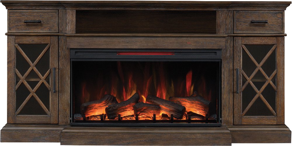 Hamilton Brown 70" Fireplace TV Stand