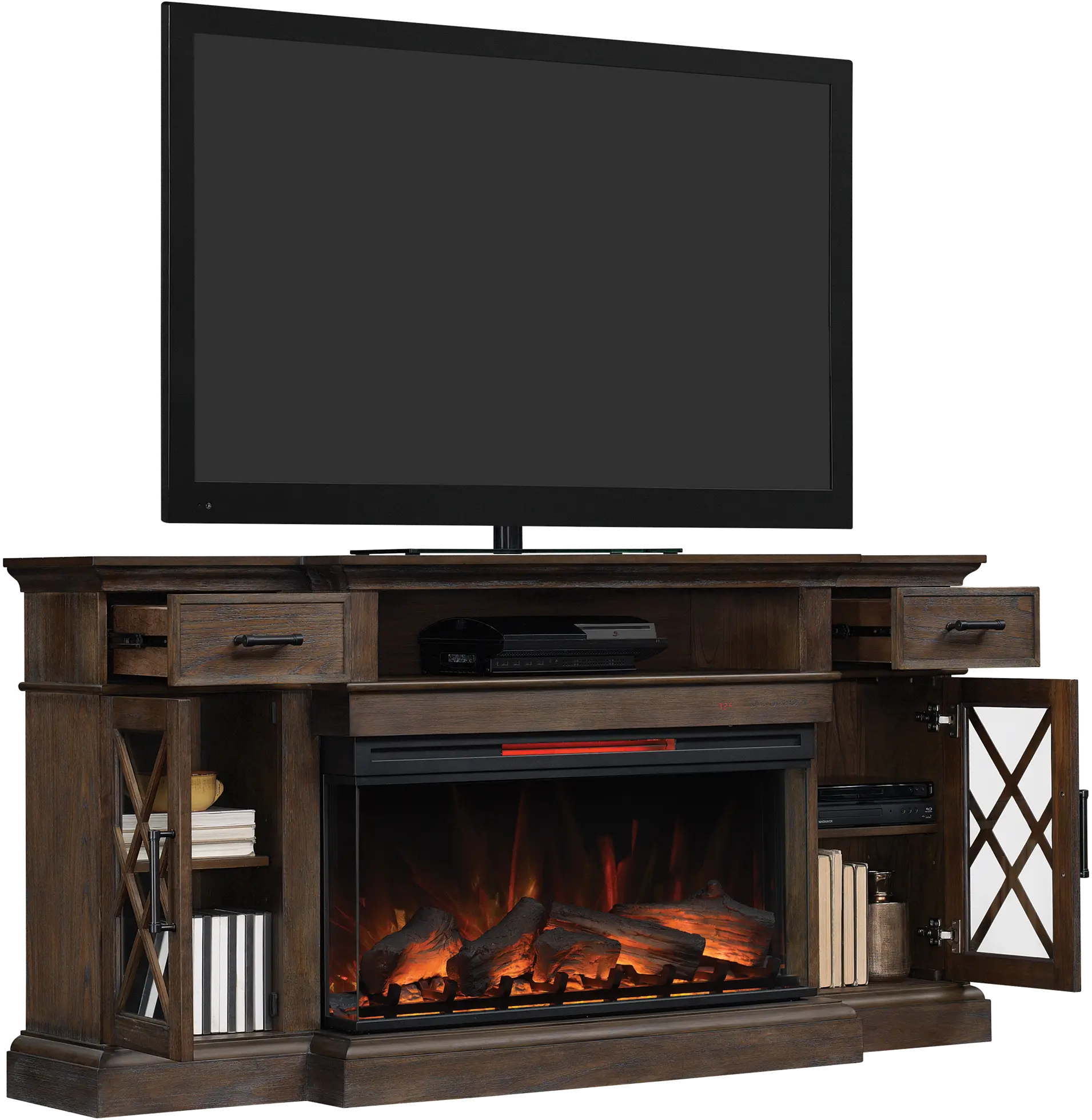 Hamilton Brown 70  Fireplace TV Stand-6