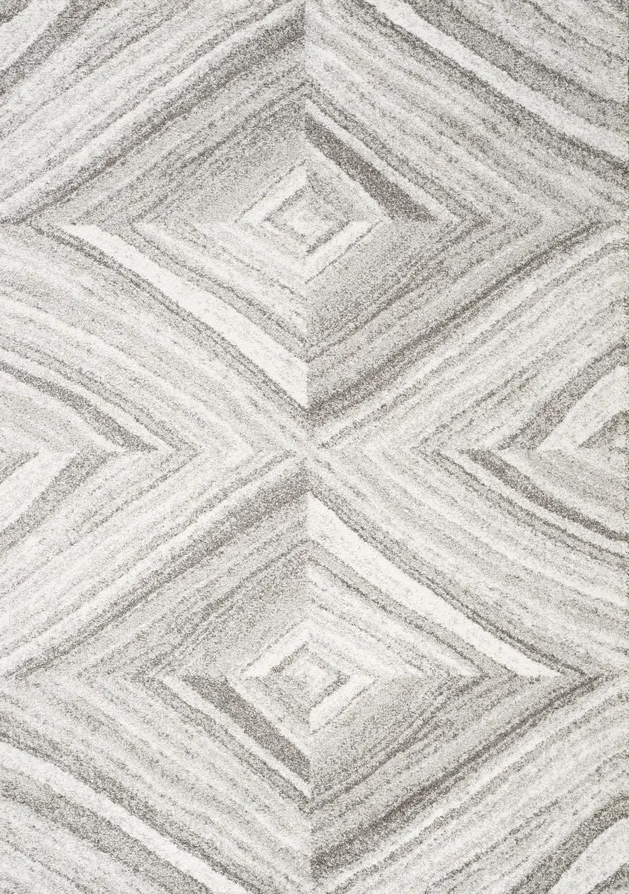 Sable 8 x 10 Gray and Cream Geometric Area Rug-1
