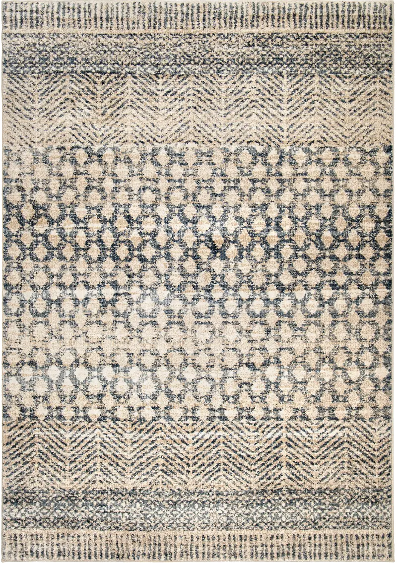 Adagio 5 x 8 Arrowhead Light Blue and Beige Area Rug