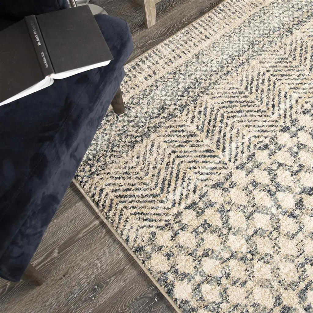8225-8X11/LIGHT-BLUE Adagio 8 x 10 Arrowhead Light Blue and Beige Area Rug-3
