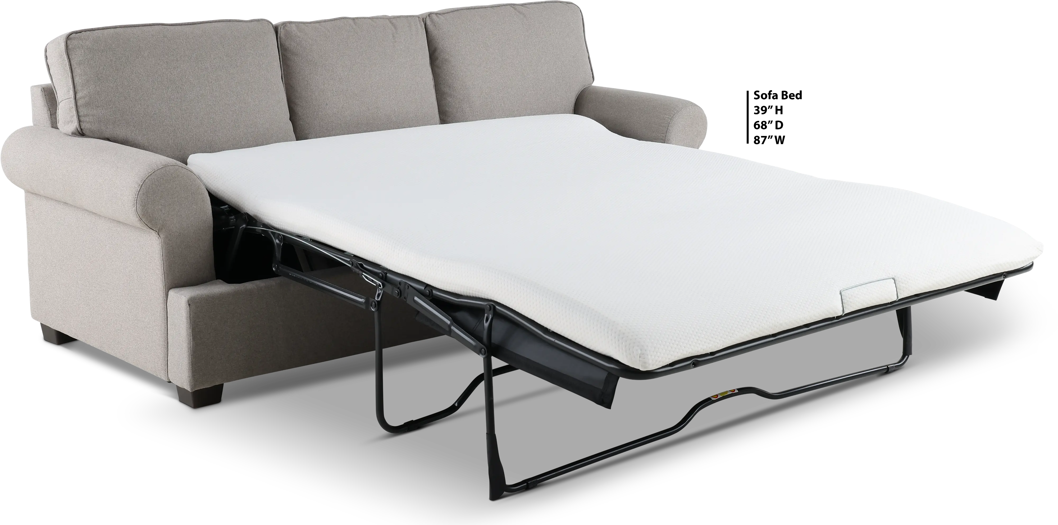 Tranquility Light Gray Queen Sofa Bed with Chaise-11