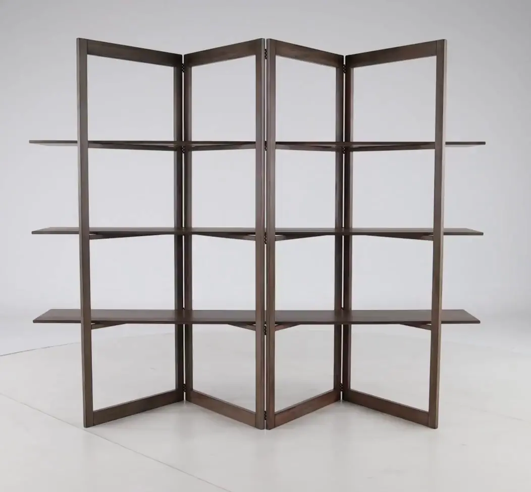 Doe Valley Transitional Brown Folding Bookcase-5
