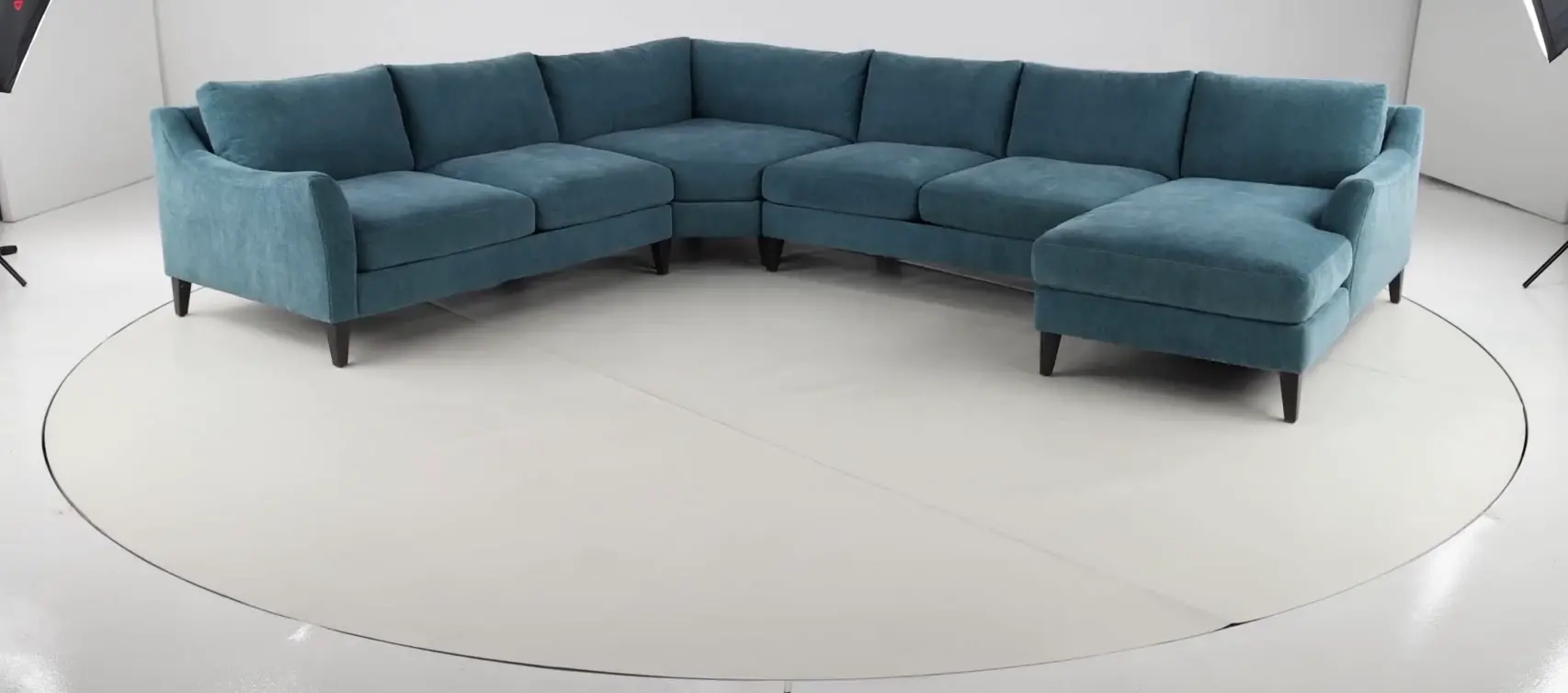 Design Lab Blue 4 Piece Sectional-10