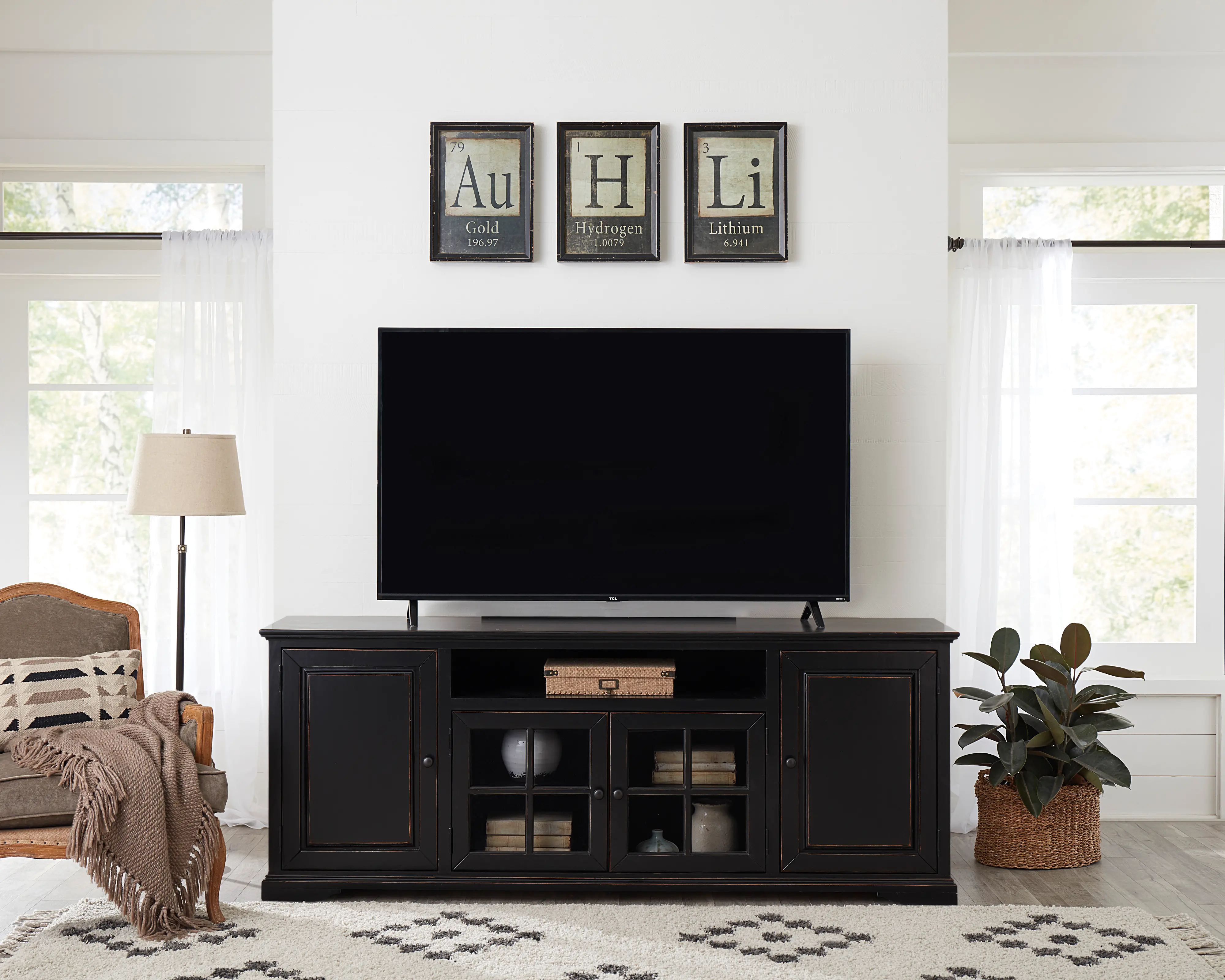 Hamilton Black 82  TV Stand-2