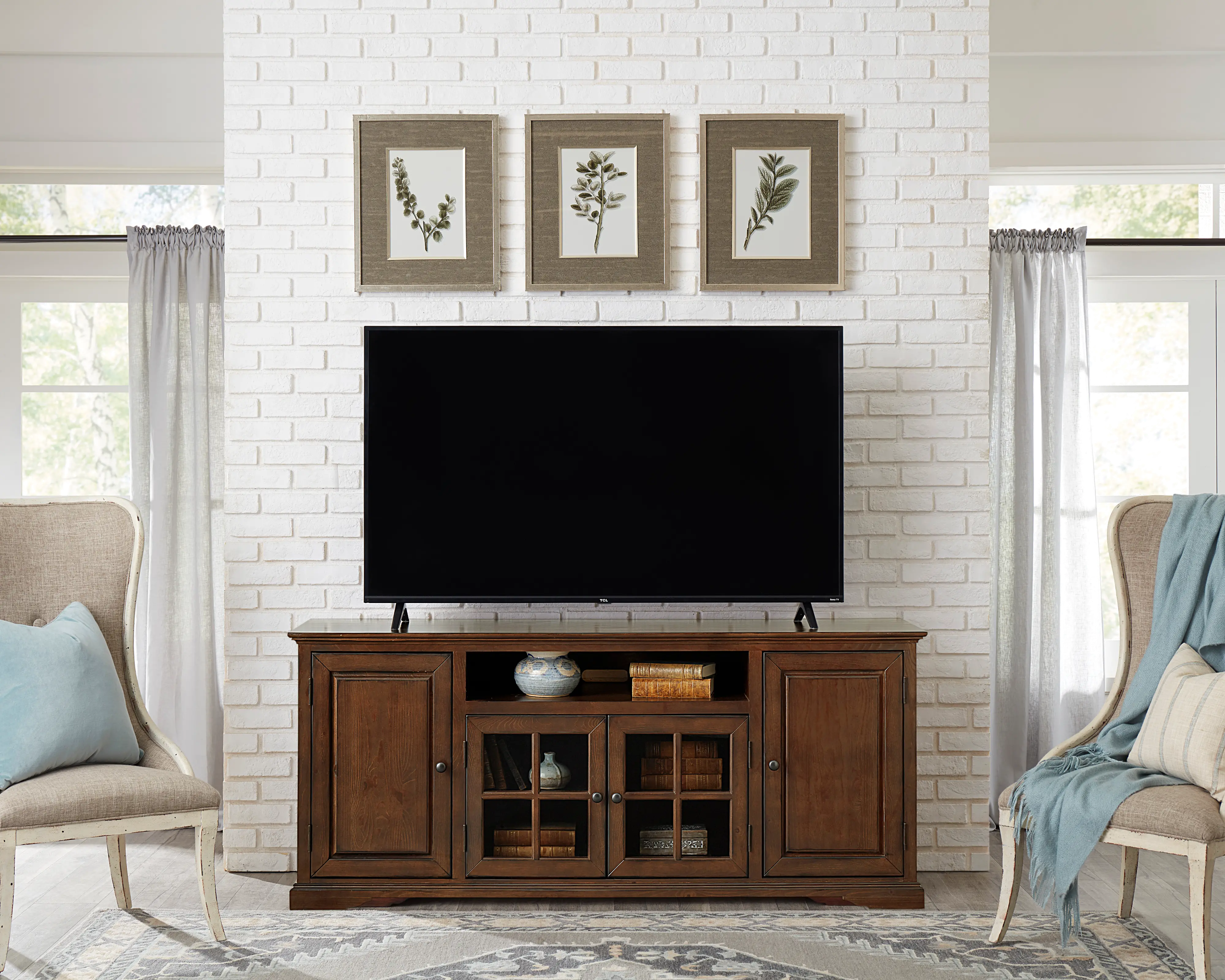 Hamilton Cherry 74  TV Stand-2