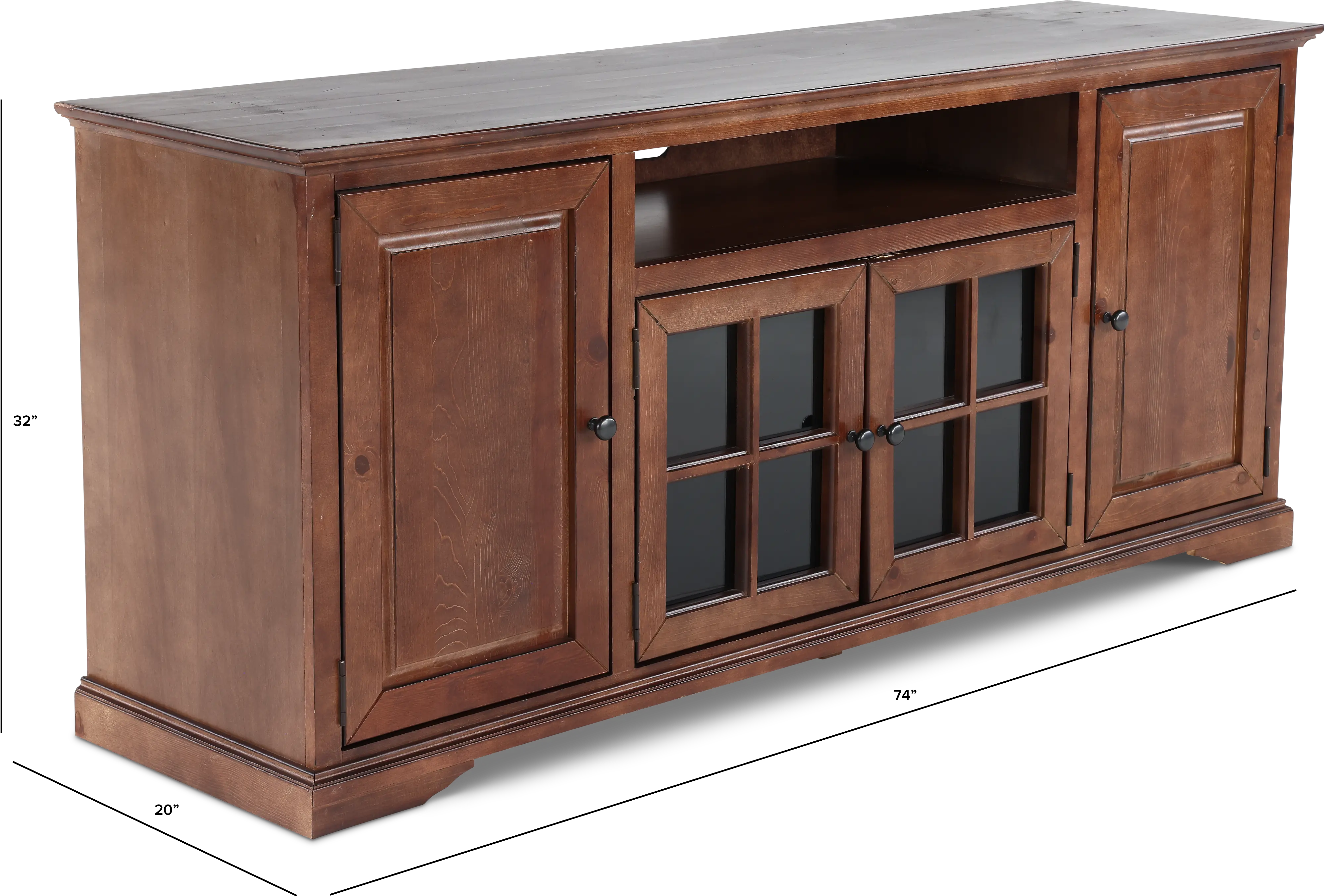 Hamilton Cherry 74  TV Stand-3