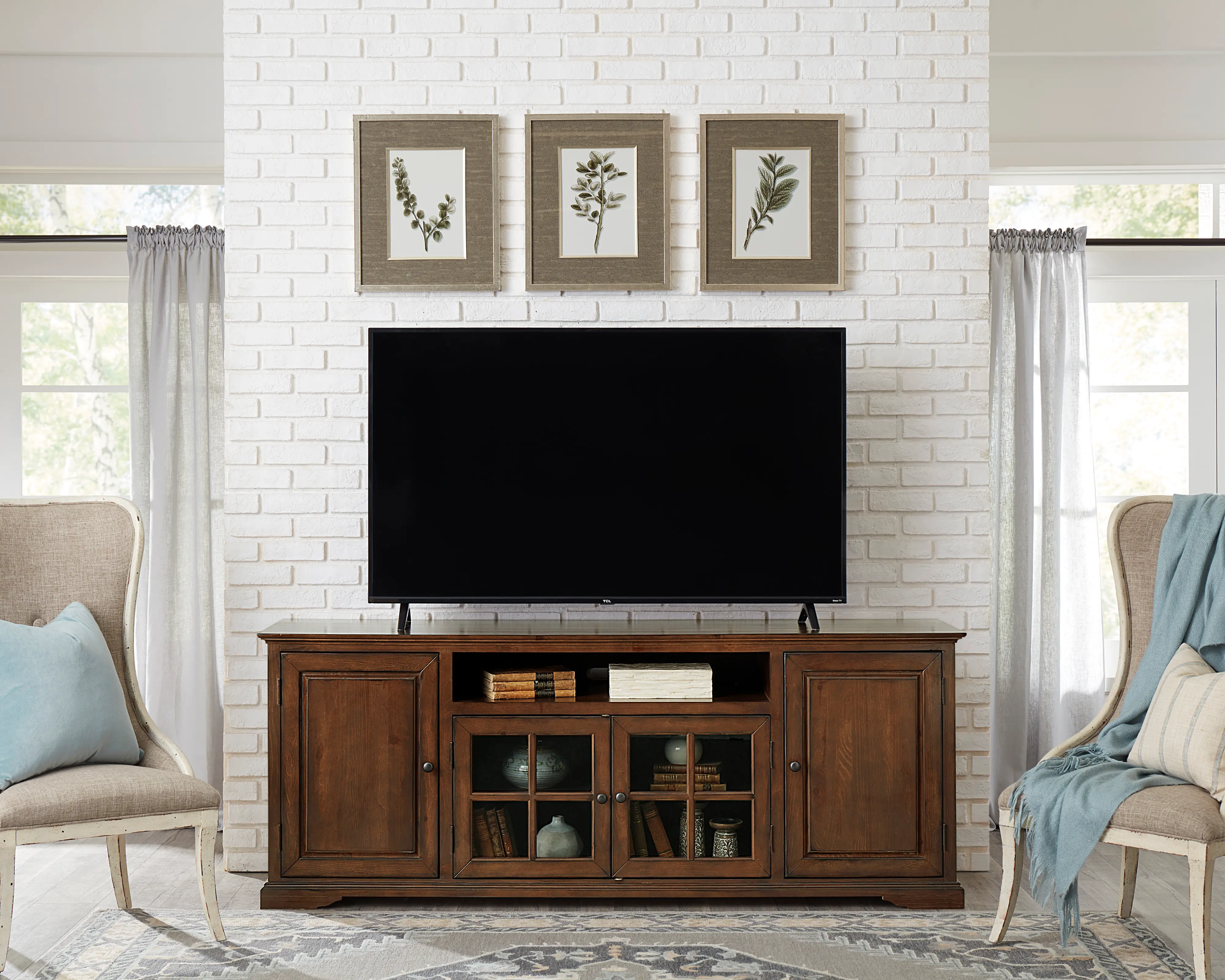 Hamilton Cherry 82  TV Stand-2