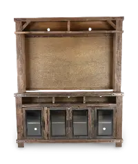 Sawyer Medium Brown Farmhouse 78 Inch Entertainment Center