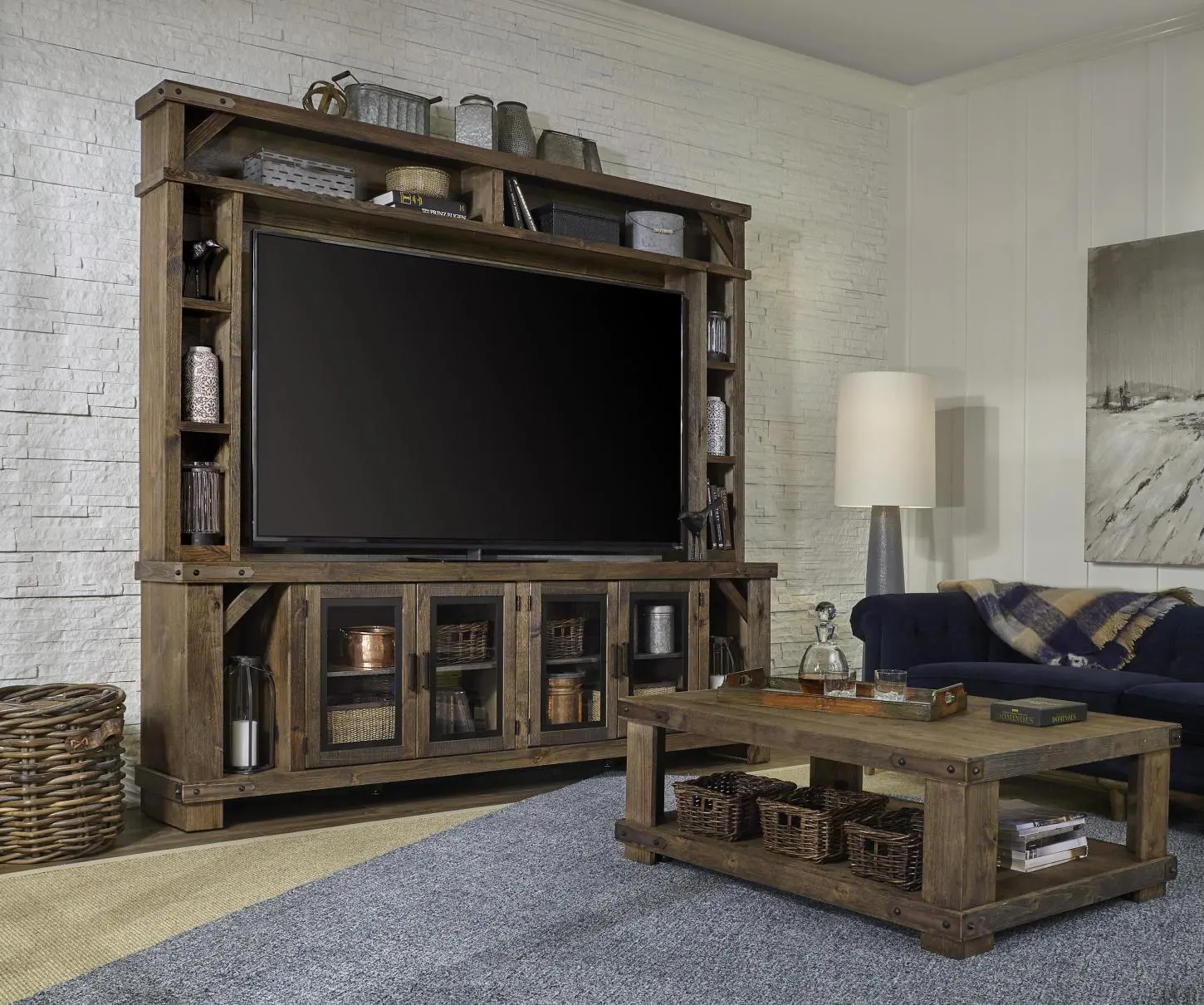 Sawyer Rustic Brown Coffee Table-2