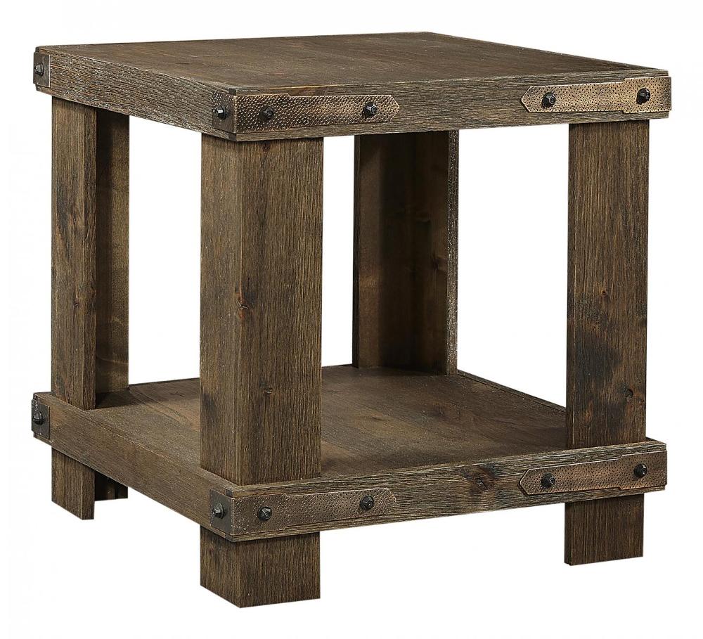 Sawyer Rustic Brown End Table