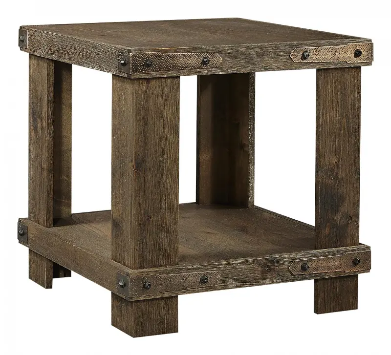 Sawyer Rustic Brown End Table