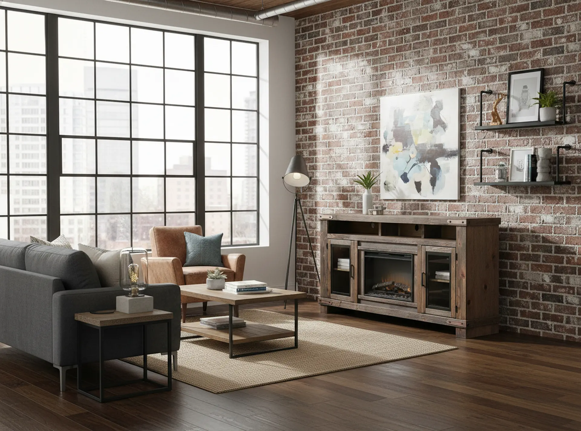 Sawyer Brown 78  Fireplace TV Stand-12