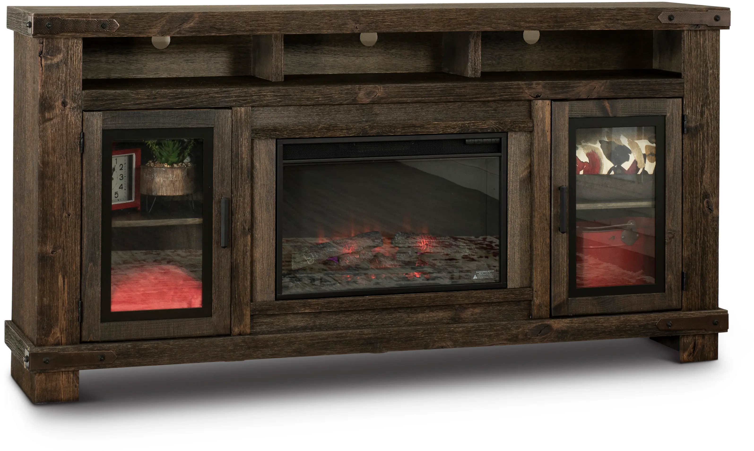 Sawyer Brown 78  Fireplace TV Stand-4