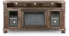 Sawyer Rustic Brown 78  Fireplace TV Stand