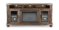Sawyer Rustic Brown 78  Fireplace TV Stand