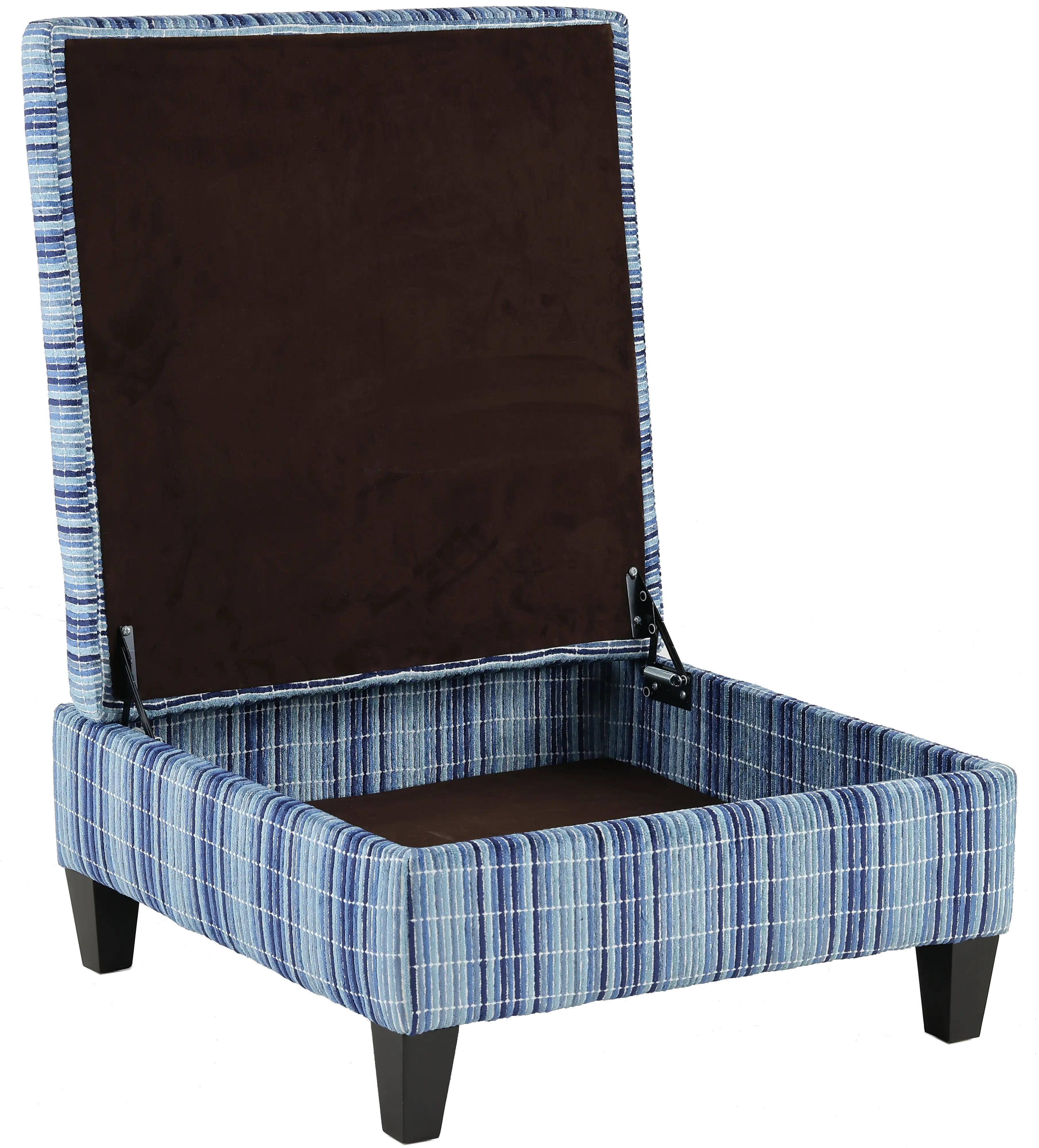 Orion Blue Storage Cocktail Ottoman-7