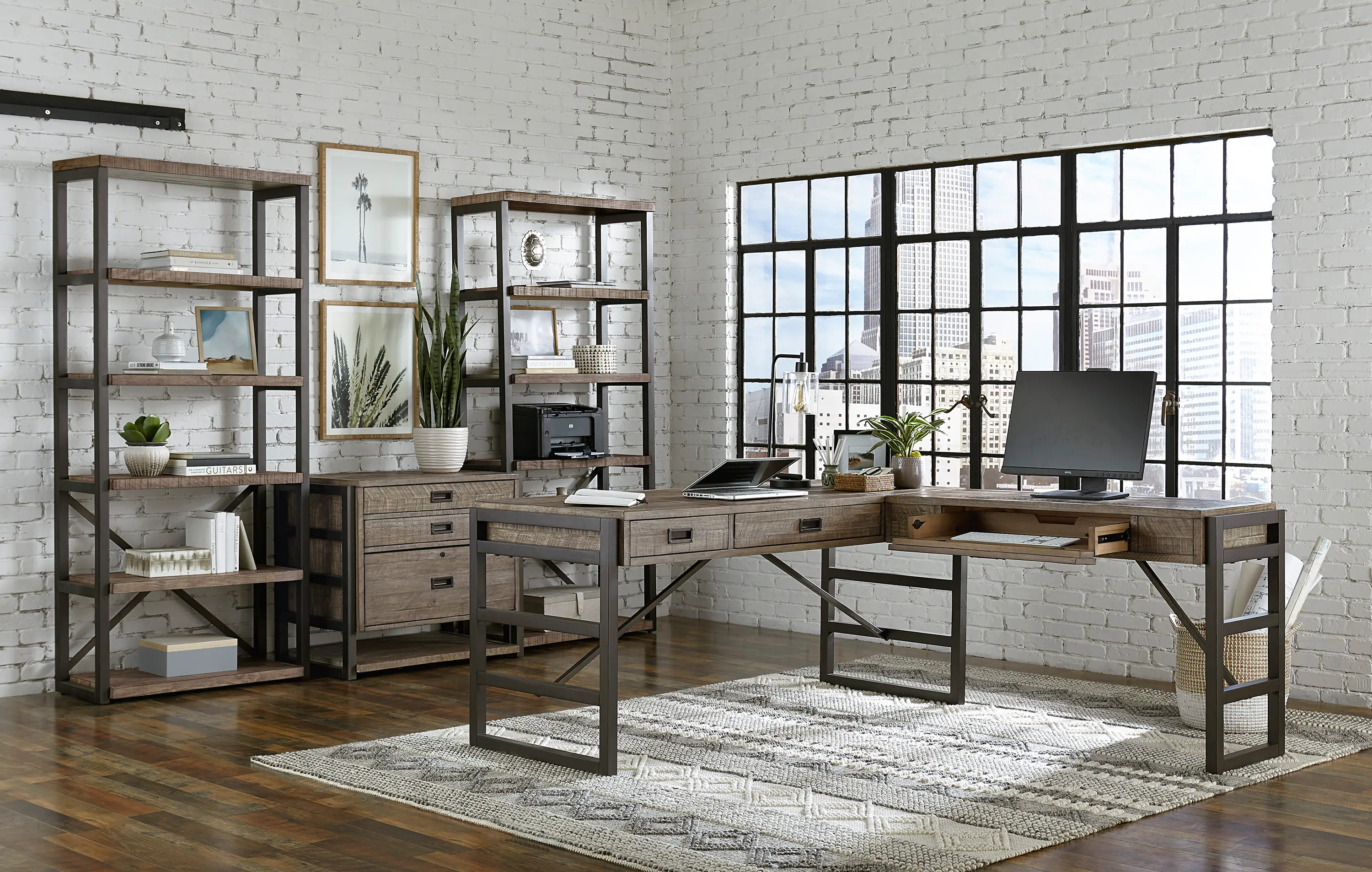 Grayson Gray L-Shaped Desk-2