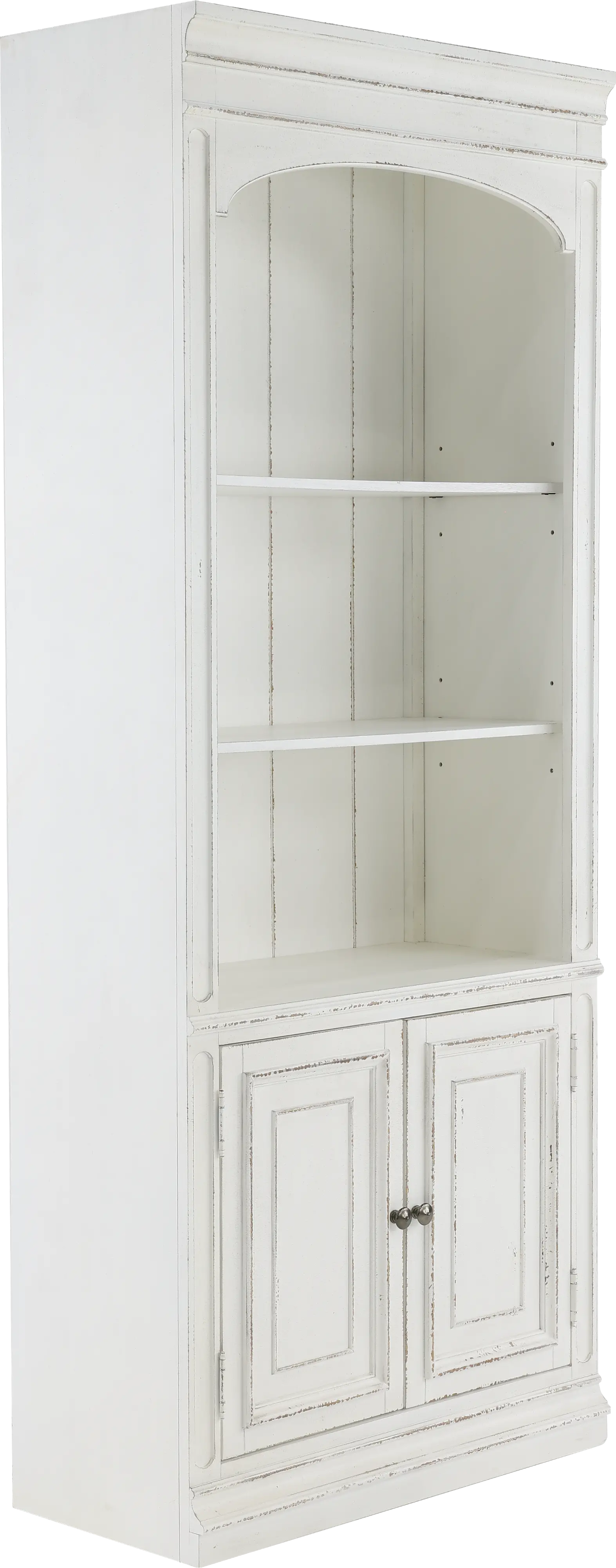 244-HO201 Magnolia Manor Antique White Bookcase-4