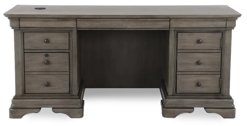Sinclair Ash Gray 68 Inch Credenza
