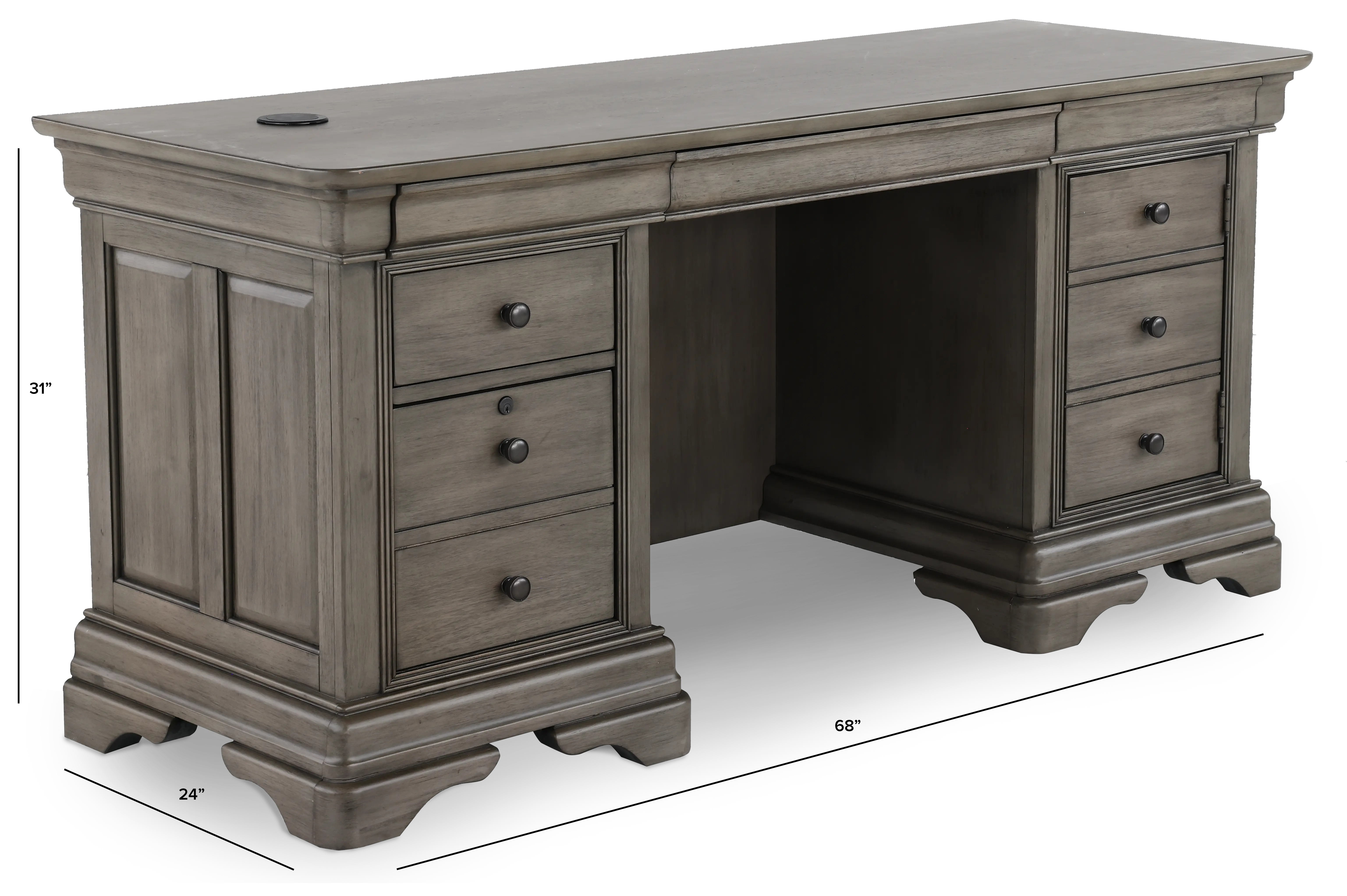 Sinclair Ash Gray Credenza-3