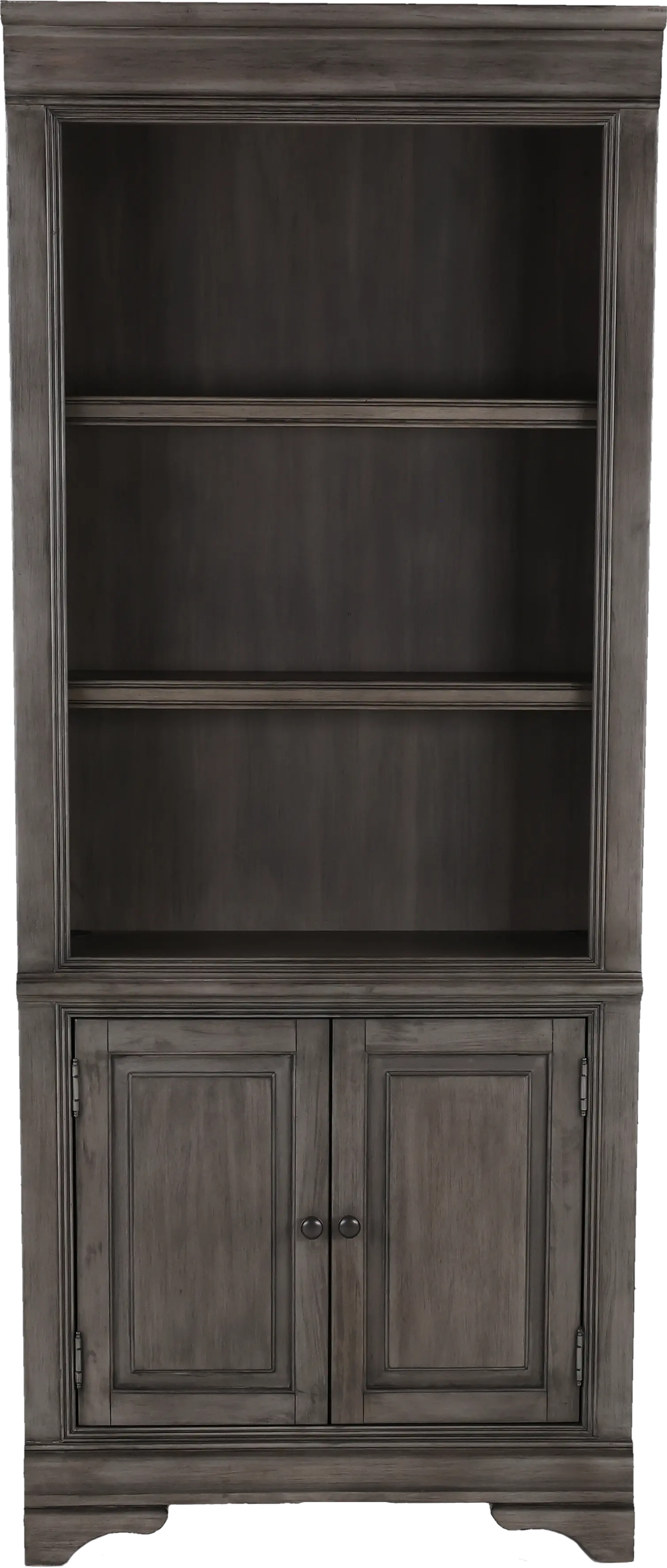 Sinclair Ash Gray Bookcase with Door-1