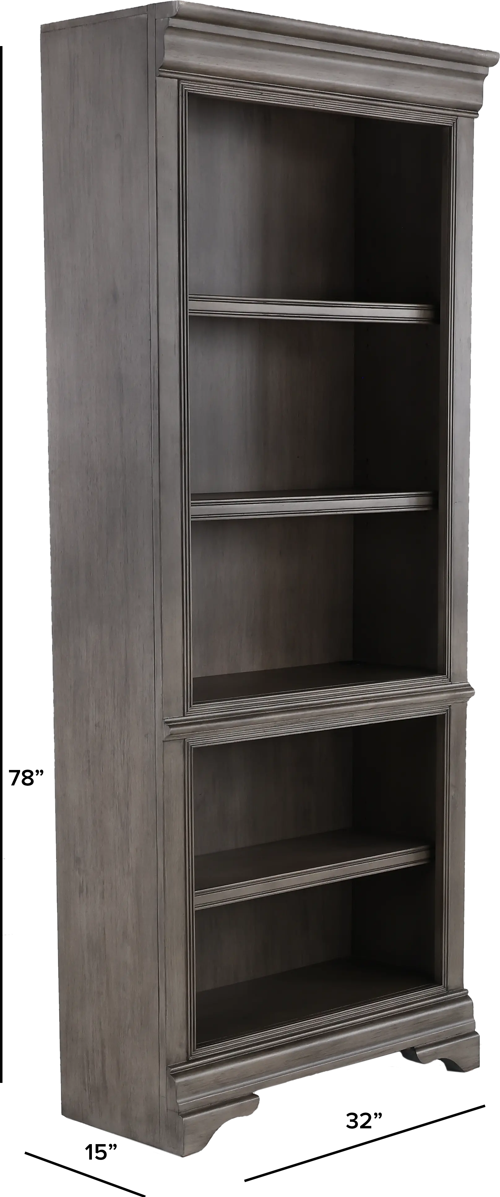 Sinclair Ash Gray Bookcase-3
