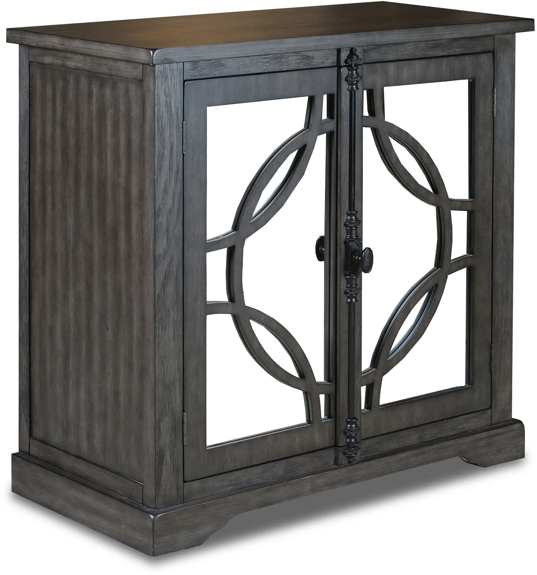 Emma Rustic Gray Accent Cabinet-1