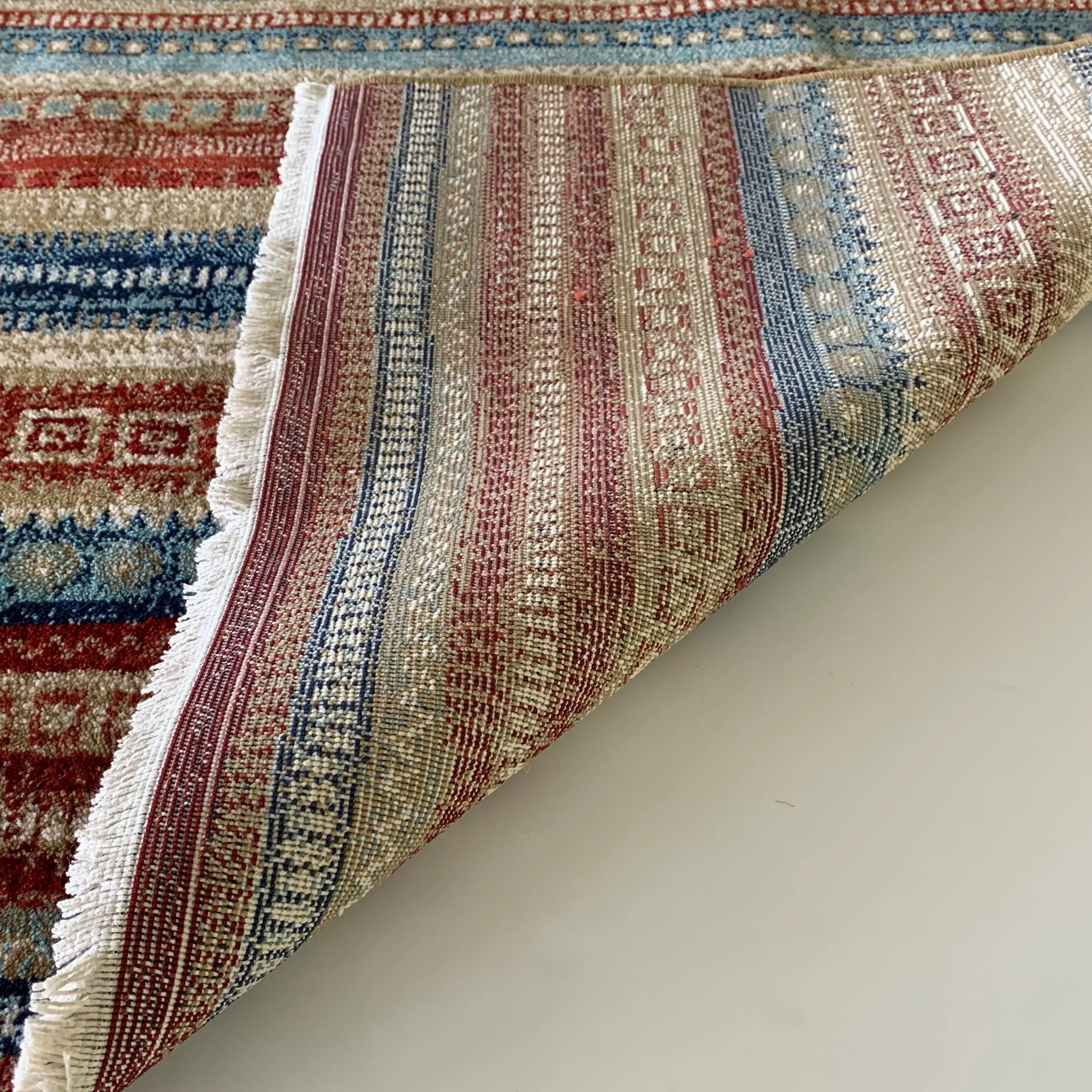 3460RS05030704960 Jules-Gabbeh 5 x 8 Red and Blue Striped Area Rug-2