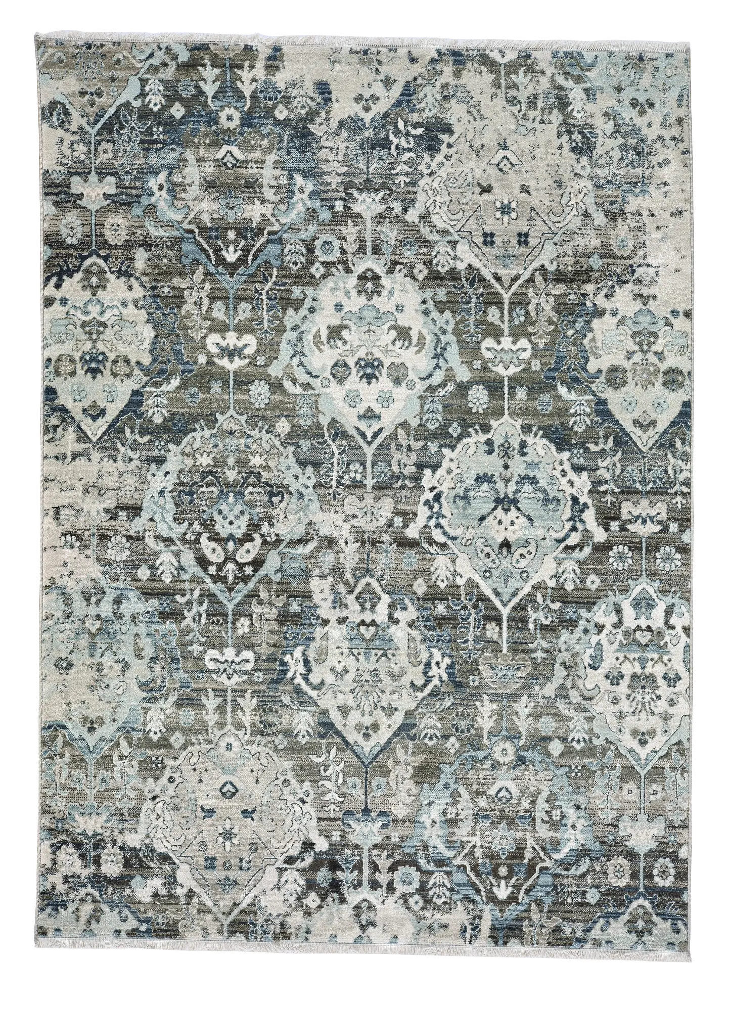 3922RS08001000370 Landis-Isfahan 8 x 10 Charcoal Black and Ivory Area Rug-1