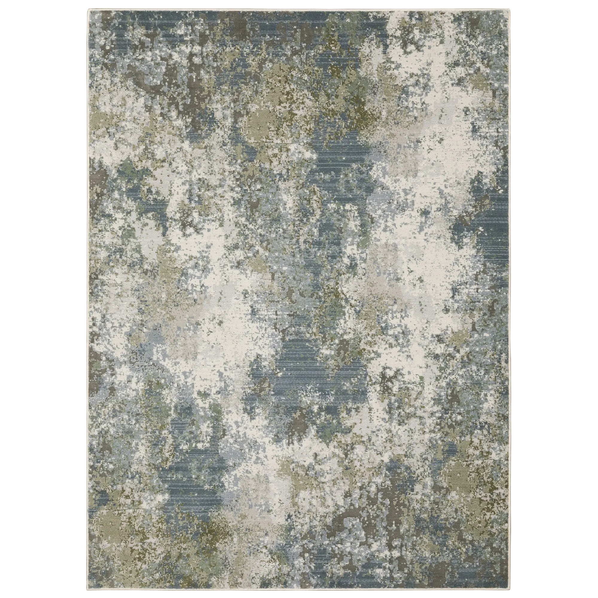 Caravan 5 x 8 Blue and Green Area Rug-1